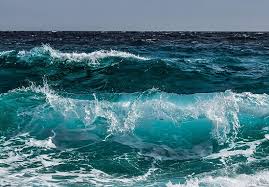 blue ocean waves